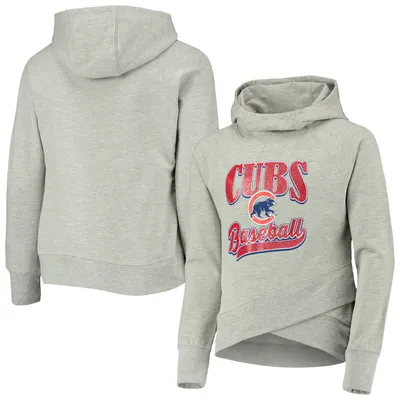 Chicago Cubs New Era Girls Youth Space Dye Full-Zip Hoodie - Royal