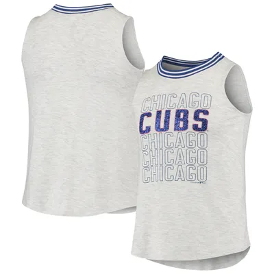 Girls Youth White Chicago Cubs Basic Heart T-Shirt