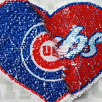 New Era - Haut court à cœur sequins réversibles Chicago Cubs pour fille