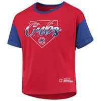 Girls Youth Red Chicago Cubs Bleachers T-Shirt