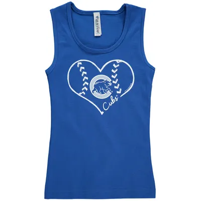 Chicago Cubs Soft as a Grape Youth Cotton Tank Top - Royal