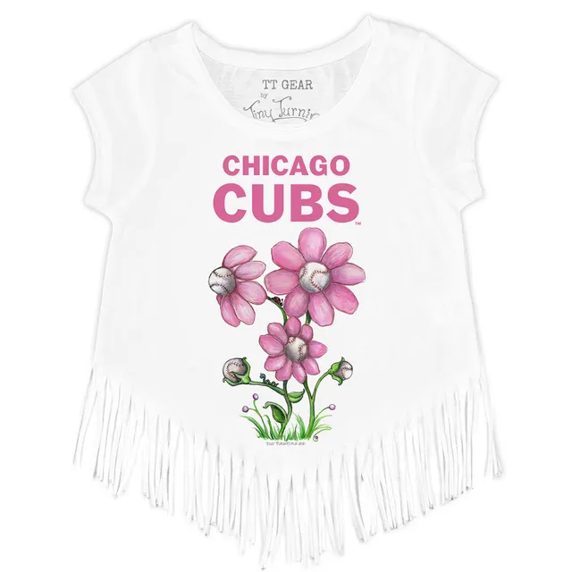 Lids Chicago Cubs Tiny Turnip Toddler Girl Teddy T-Shirt - White