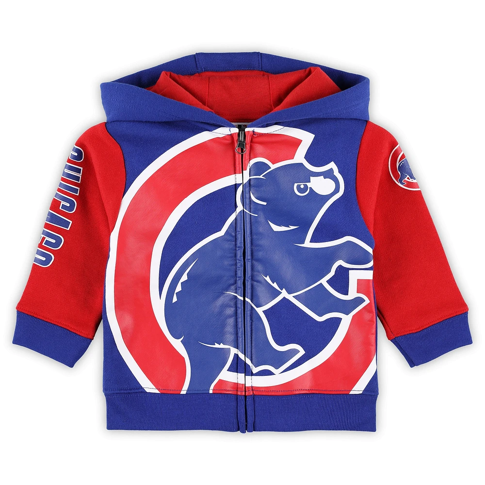 Veste à capuche entièrement zippée Infant Fanatics Royal Chicago Cubs Post Card