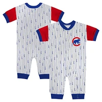 Pull à bouton-pression blanc avec logo des Cubs de Chicago Best Series Infant Fanatics