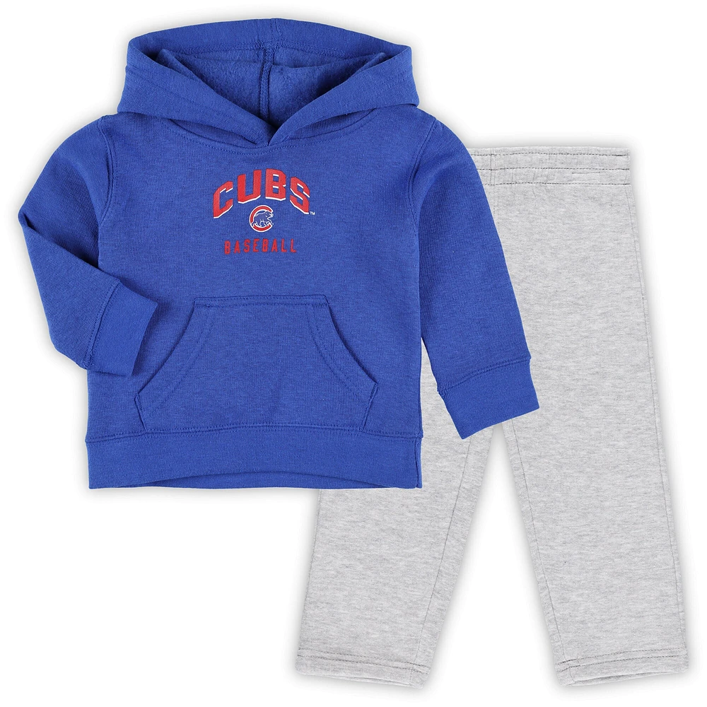 Ensemble sweat à capuche et pantalon Play by des Chicago Cubs, bleu royal/gris chiné pour bébé