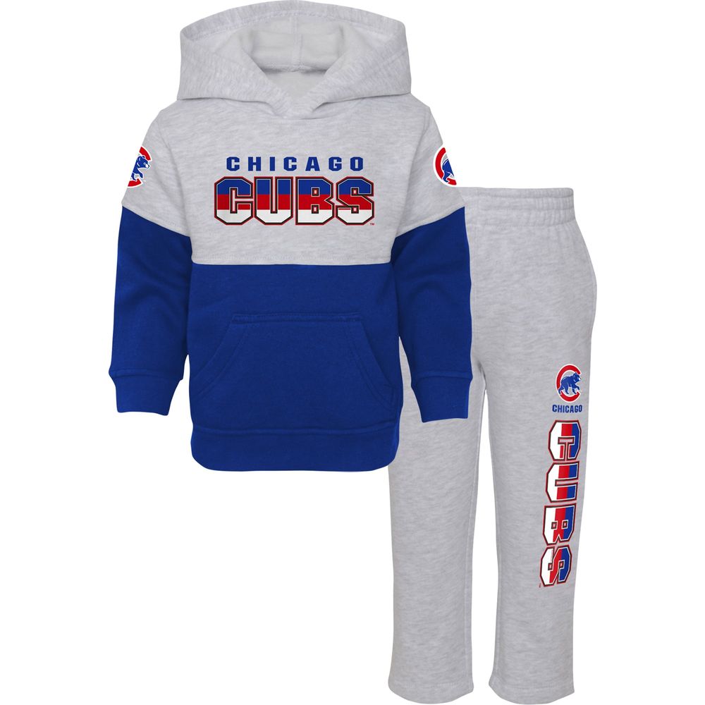 Infant Royal/Heather Gray Chicago Cubs Playmaker Pullover Hoodie & Pants Set