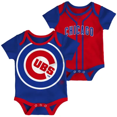 Lot de 2 cache-couches pour bébé Royal/Red Chicago Cubs Double