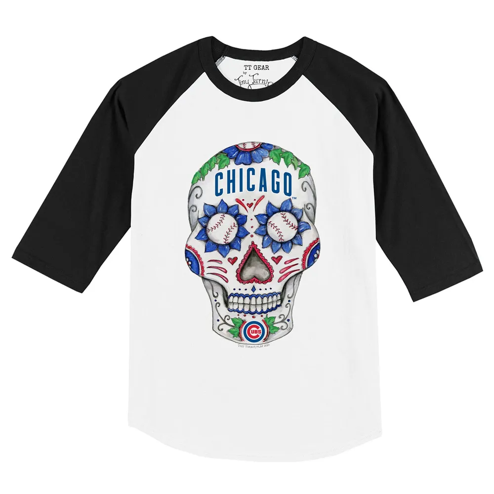 Chicago White Sox Tiny Turnip Women's Sugar Skull T-Shirt - Black