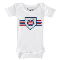 Lids Chicago Cubs Tiny Turnip Toddler Triple Scoop T-Shirt - White