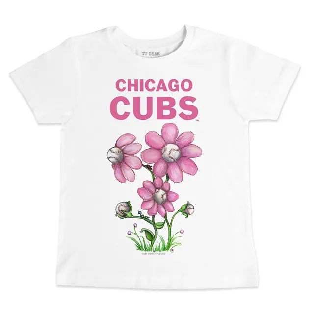 Toddler Tiny Turnip Royal Chicago Cubs Baseball Tear T-Shirt