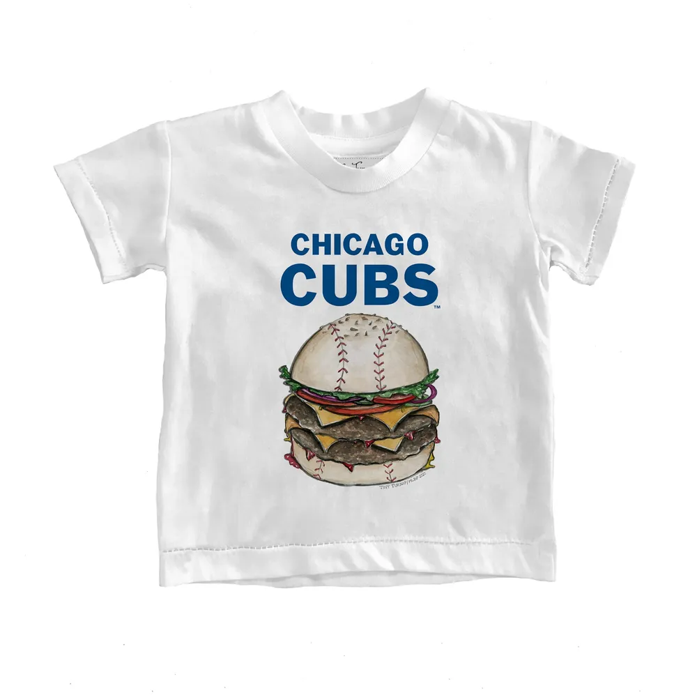 Lids Chicago Cubs Tiny Turnip Toddler Triple Scoop T-Shirt - White