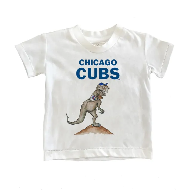 Infant Tiny Turnip White/Royal Chicago Cubs Babes Raglan 3/4 Sleeve T-Shirt