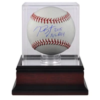 Kris Bryant Chicago Cubs Autographed Baseball with "2015 NL ROY" Inscription and Mahogany Baseball Display Case