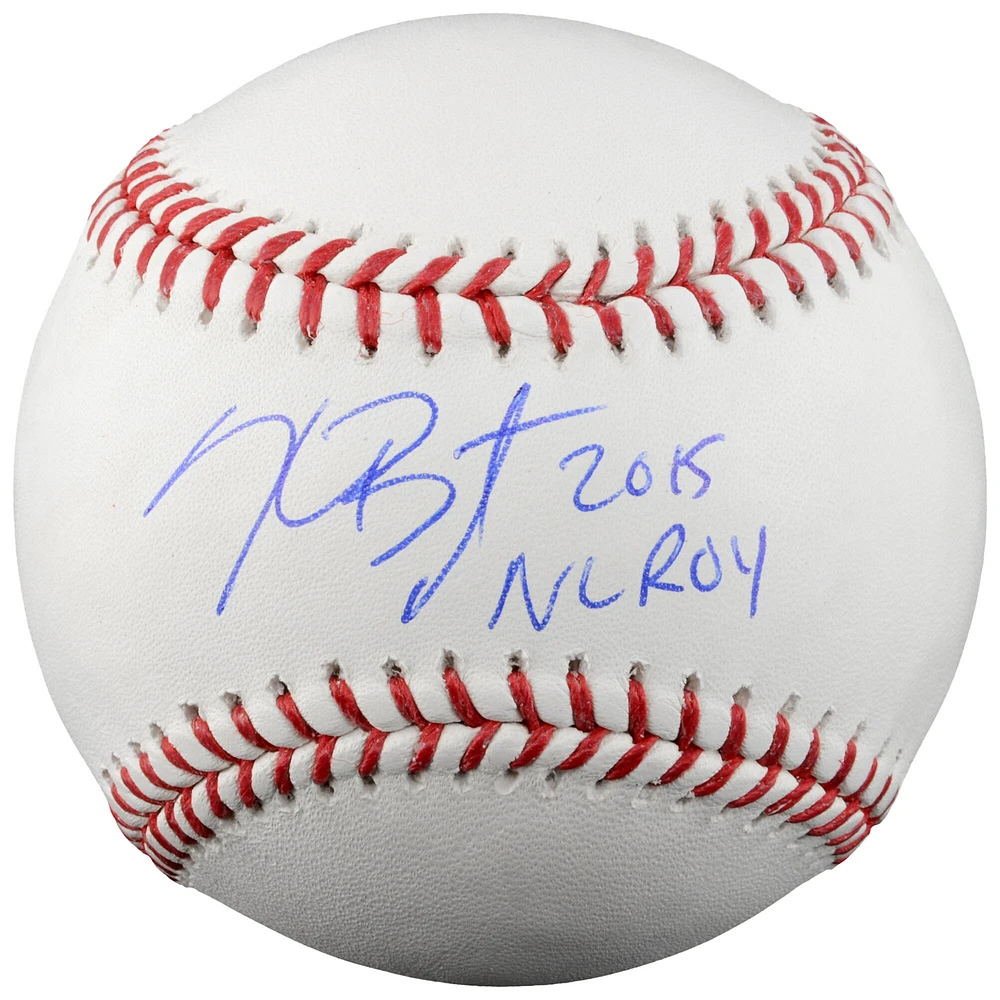 Kris Bryant Chicago Cubs Autographed Baseball with "2015 NL ROY" Inscription