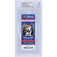 Kris Bryant Chicago Cubs Autographed Beckett Fanatics Witnessed Authenticated Auto 10 Ticket from April 18, 2015 with "1st Career Hit" Inscription