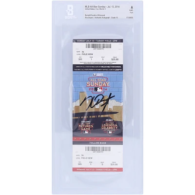 Kris Bryant Chicago Cubs Autographed Beckett Fanatics Witnessed Authenticated Auto 10 Ticket from July 13, 2014 - MLB All-Star Sunday