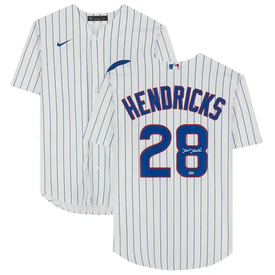 Framed Kyle Hendricks Chicago Cubs Autographed Blue Nike Replica
