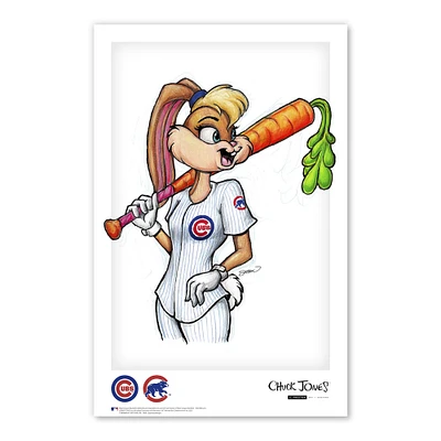 Lola Bunny Chicago Cubs Looney Tunes 11"x 17" affiche imprimée