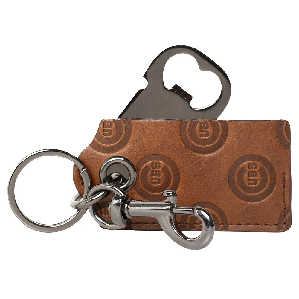 Lusso Brown Chicago Cubs Sagar Keychain Bottle Opener