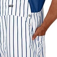 Men's FOCO  White Chicago Cubs Pinstripe Bib Overalls