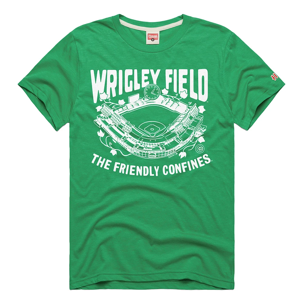 T-shirt hommage vert pour homme Hyper Local Tri-Blend des Chicago Cubs