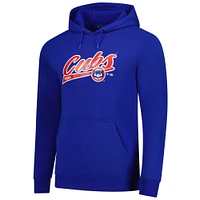 Men's Levelwear  Royal Chicago Cubs Podium Fleece Pullover Hoodie