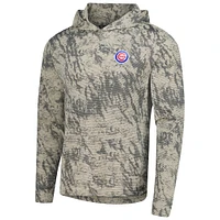 Men's Levelwear  Tan Chicago Cubs Insignia Lightweight Long Sleeve Hooded T-Shirt