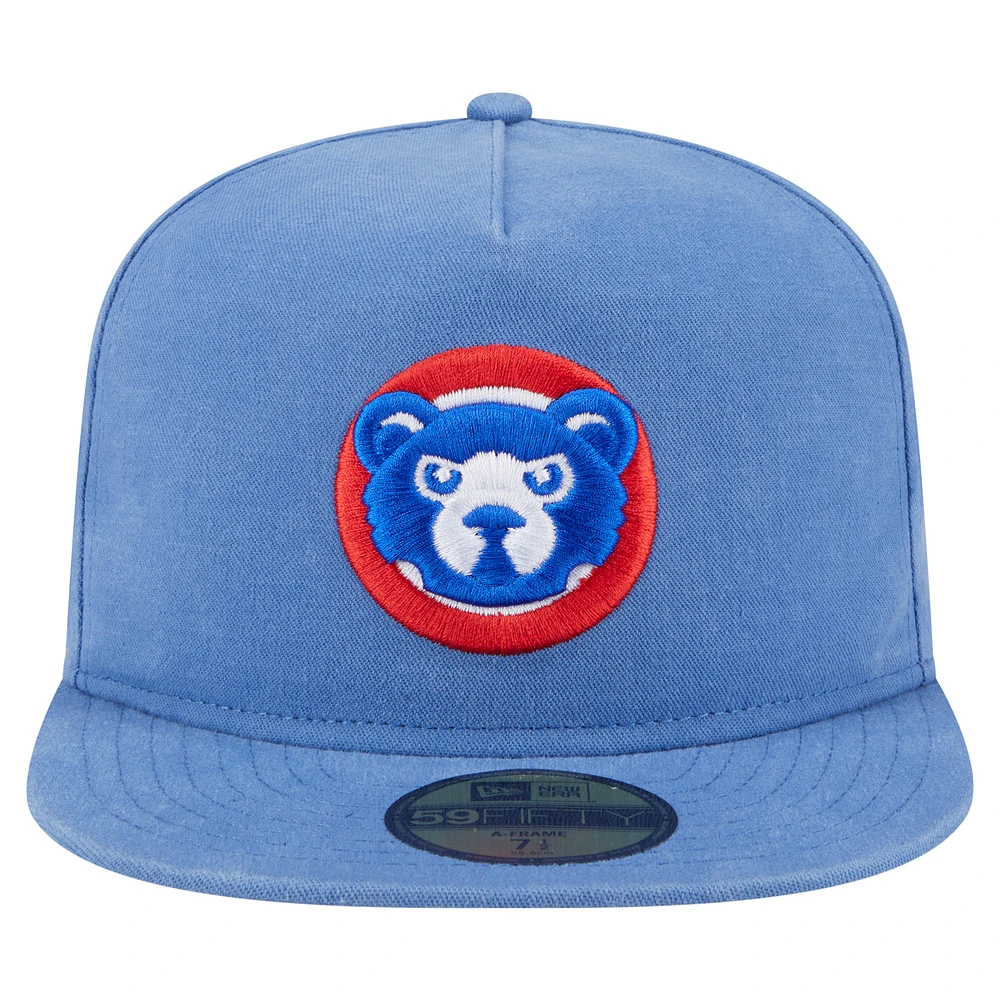 Casquette ajustée 59FIFTY bleu clair Chicago Cubs Championship Side Flag pour homme New Era