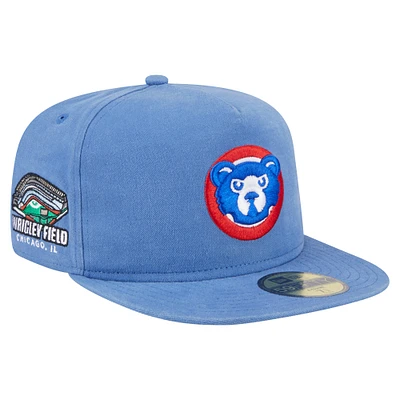 Casquette ajustée 59FIFTY bleu clair Chicago Cubs Championship Side Flag pour homme New Era