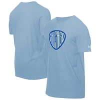 Men's New Era  Light Blue Chicago Cubs Guitar Pick T-Shirt