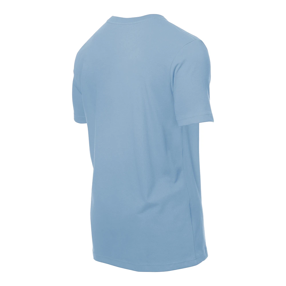 Men's New Era  Light Blue Chicago Cubs Guitar Pick T-Shirt