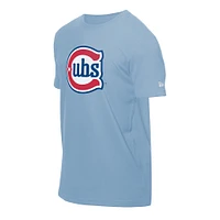 Men's New Era  Light Blue Chicago Cubs Star Alternate Logo T-Shirt