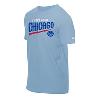 Men's New Era  Light Blue Chicago Cubs Sweet Home T-Shirt