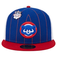 Men's New Era  Royal Chicago Cubs Pinstripe 59FIFTY Fitted Hat