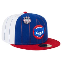 Men's New Era  Royal Chicago Cubs Pinstripe 59FIFTY Fitted Hat