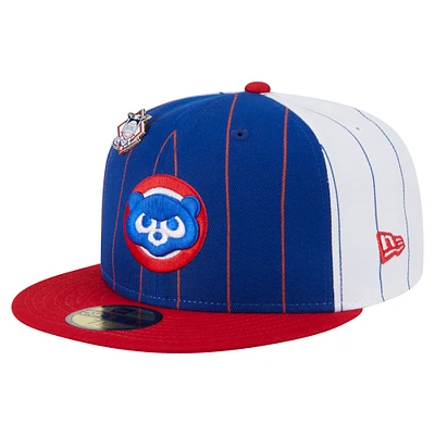 Men's New Era  Royal Chicago Cubs Pinstripe 59FIFTY Fitted Hat