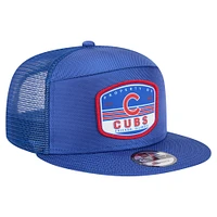 Men's New Era  Royal Chicago Cubs Split Panel 9FIFTY Trucker Snapback