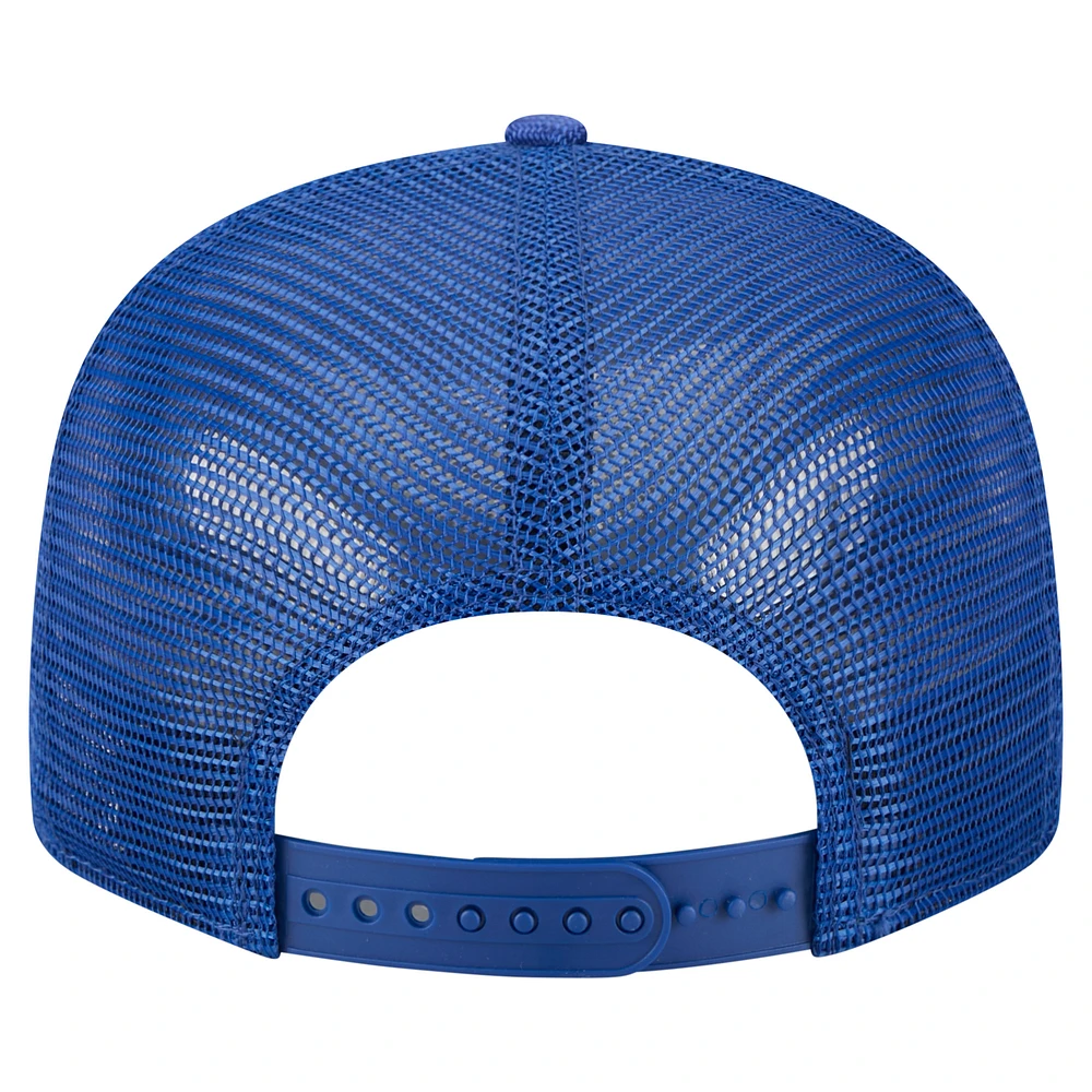 Men's New Era  Royal Chicago Cubs Split Panel 9FIFTY Trucker Snapback