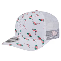 Men's New Era  White Chicago Cubs Flamingo Mesh Back 9SEVENTY Stretch-Snap Hat