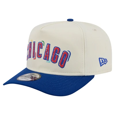 Men's New Era  White Chicago Cubs Team Scribble Golfer Adjustable Hat