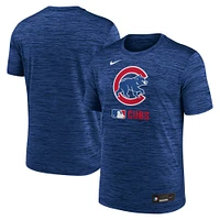 T-shirt Nike Royal Chicago Cubs Authentic Collection Velocity Performance pour homme