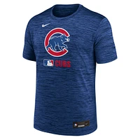 T-shirt Nike Royal Chicago Cubs Authentic Collection Velocity Performance pour homme