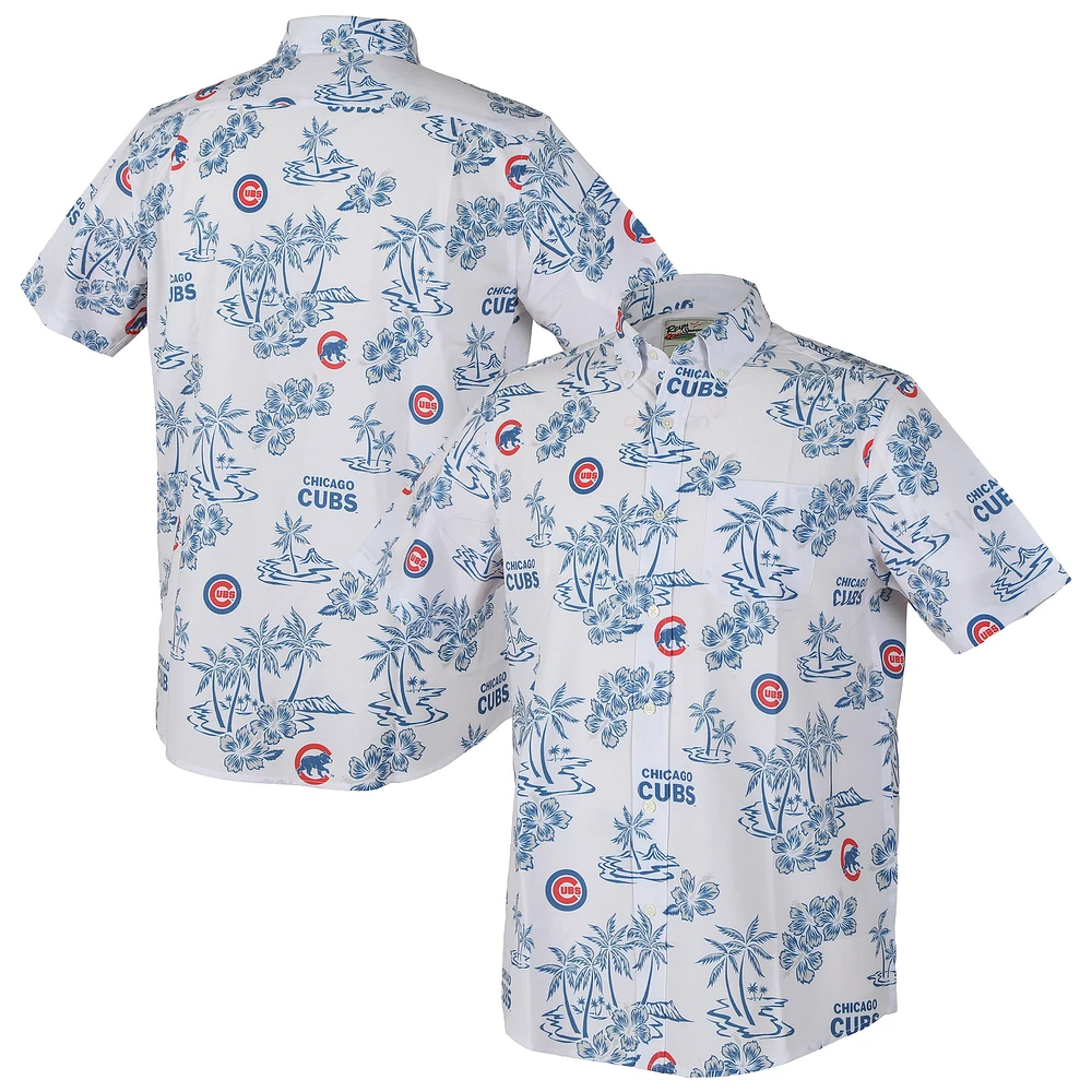 Haut boutonné Kekai Performance blanc des Chicago Cubs de Reyn Spooner pour homme