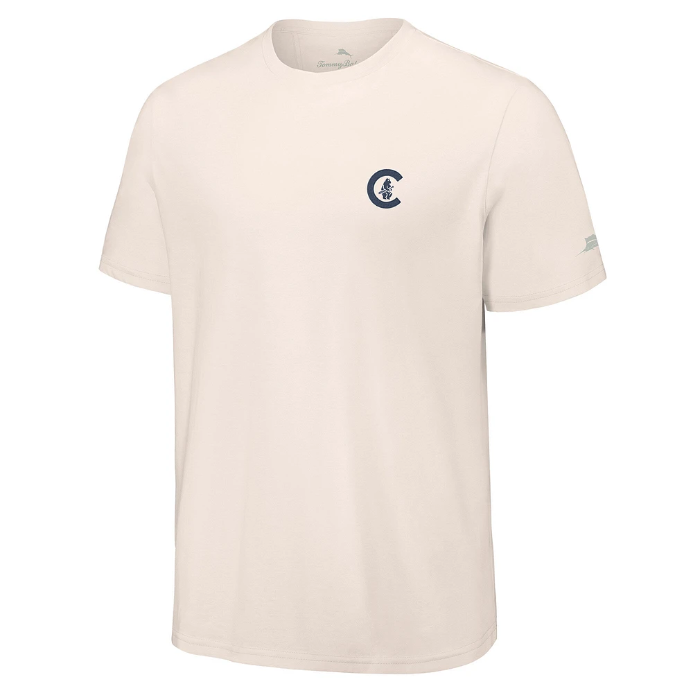 T-shirt Tommy Bahama Cream pour homme des Chicago Cubs Fly Ball Club