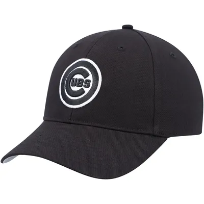 Chicago Cubs '47 Black on Black Logo Clean Up Adjustable Hat