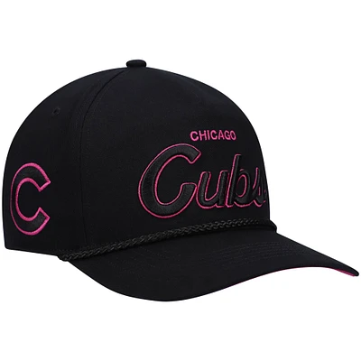 Casquette snapback avec sous-visière Hitch Orchid des Cubs de Chicago '47 noires pour hommes