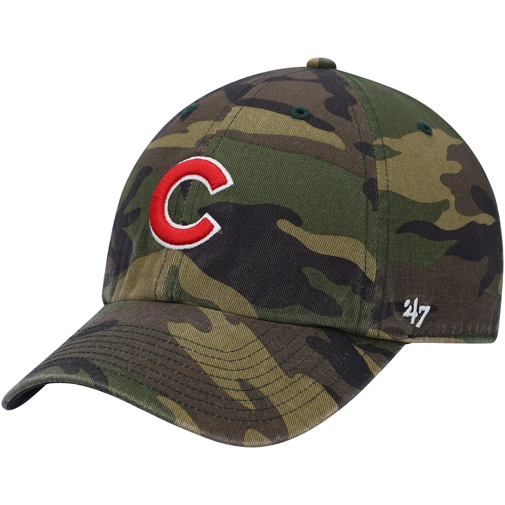 Men's '47 Camo Chicago Cubs Logo Clean Up Adjustable Hat