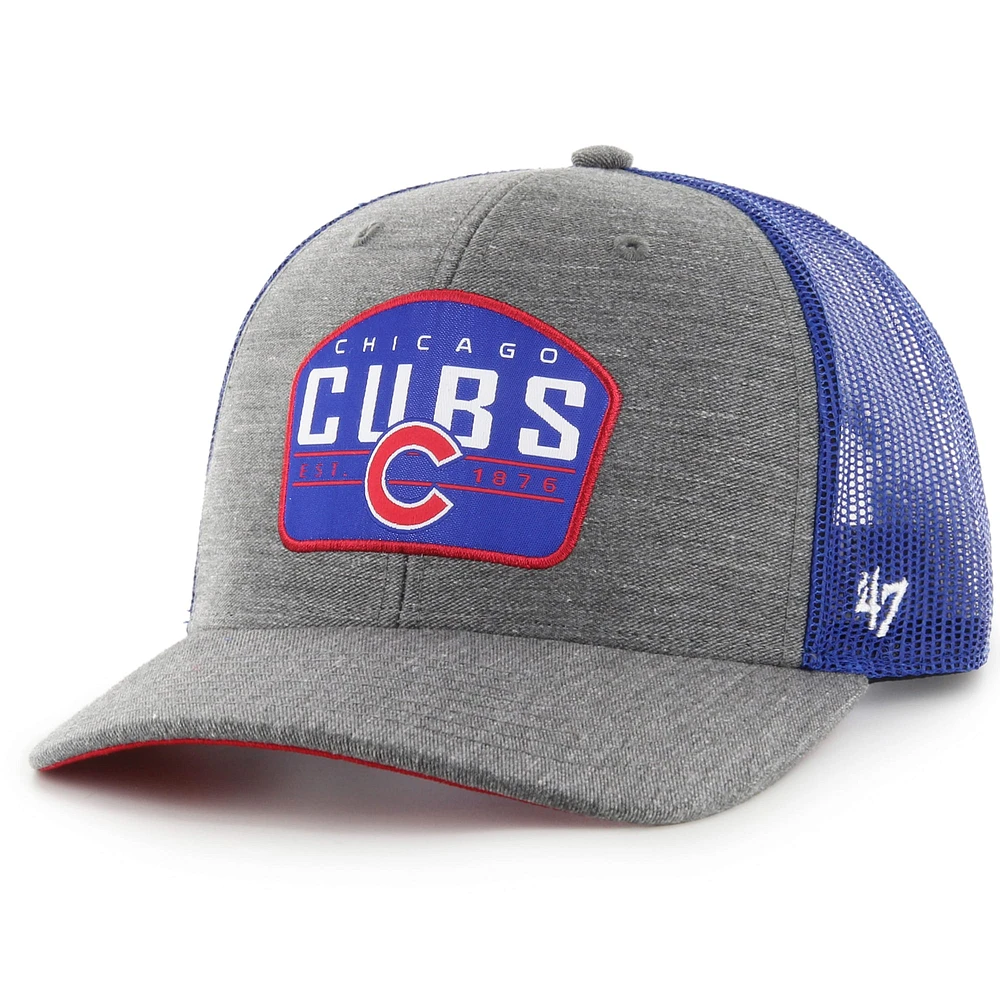 Casquette '47 Charcoal Chicago Cubs Slate Trucker Snapback pour homme