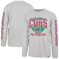 T-shirt à manches longues gris pour homme '47 Chicago Cubs Fair Ball Franklin