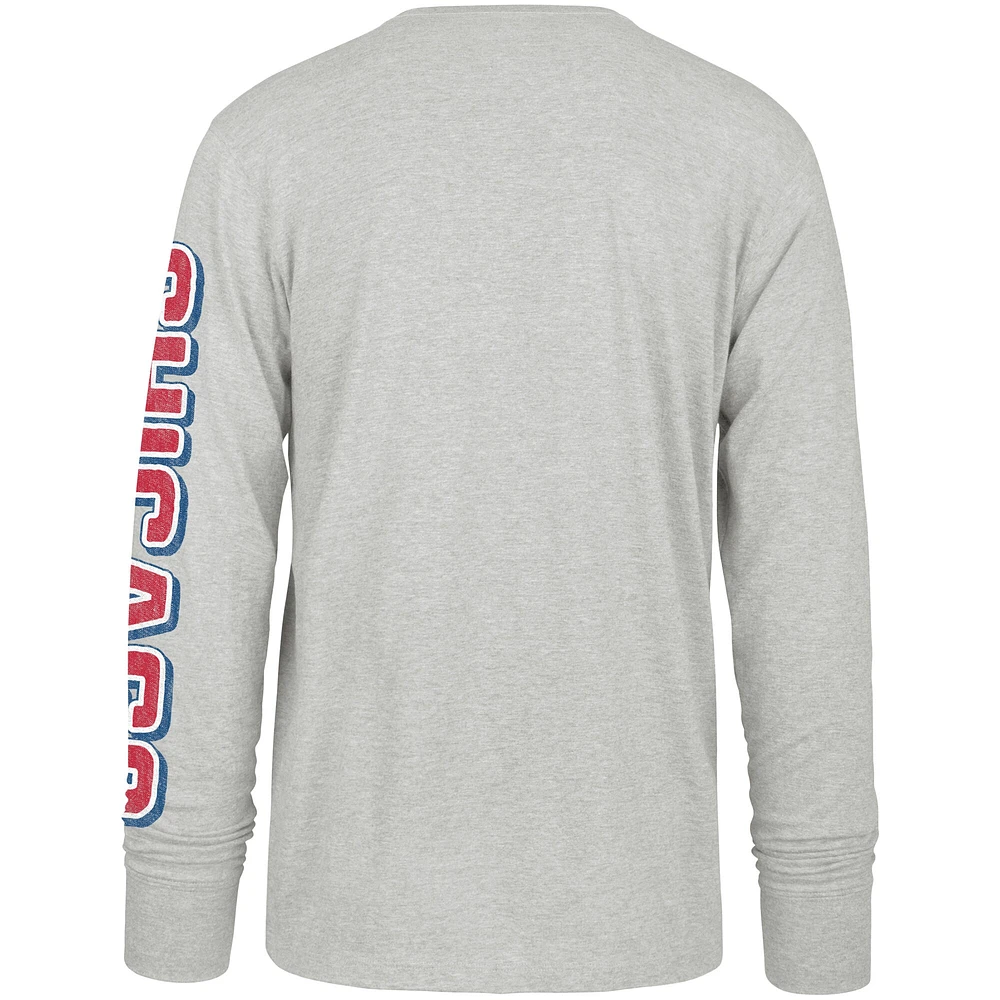 T-shirt à manches longues gris pour homme '47 Chicago Cubs Fair Ball Franklin